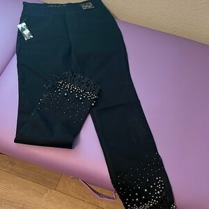 Black Embellished Western Jeans Leggings  size 4